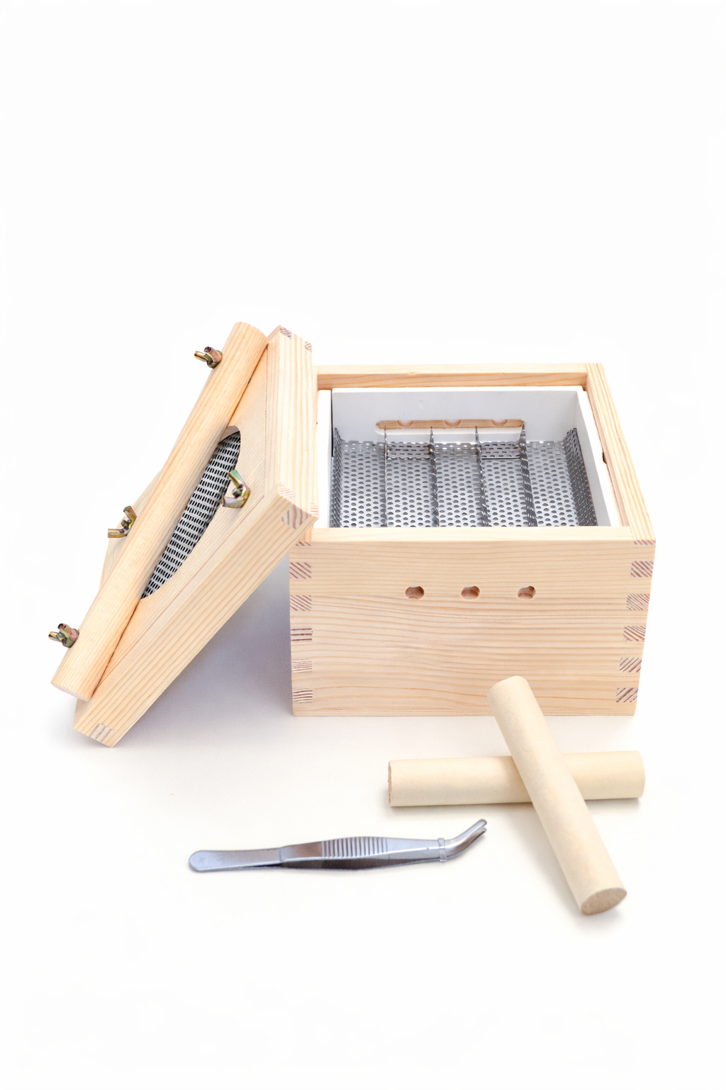 Caja Moxibustión Madera Premium + 10 cigarros de moxa premium + pinza metálica de regalo